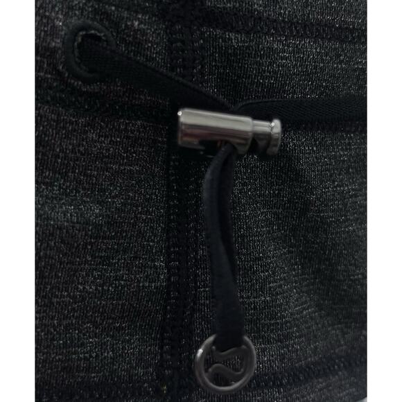 Lululemon Hustle Bustle Tank Womens 8 Heather Black Floral Shelf Bra Drawstring - Picture 9 of 16